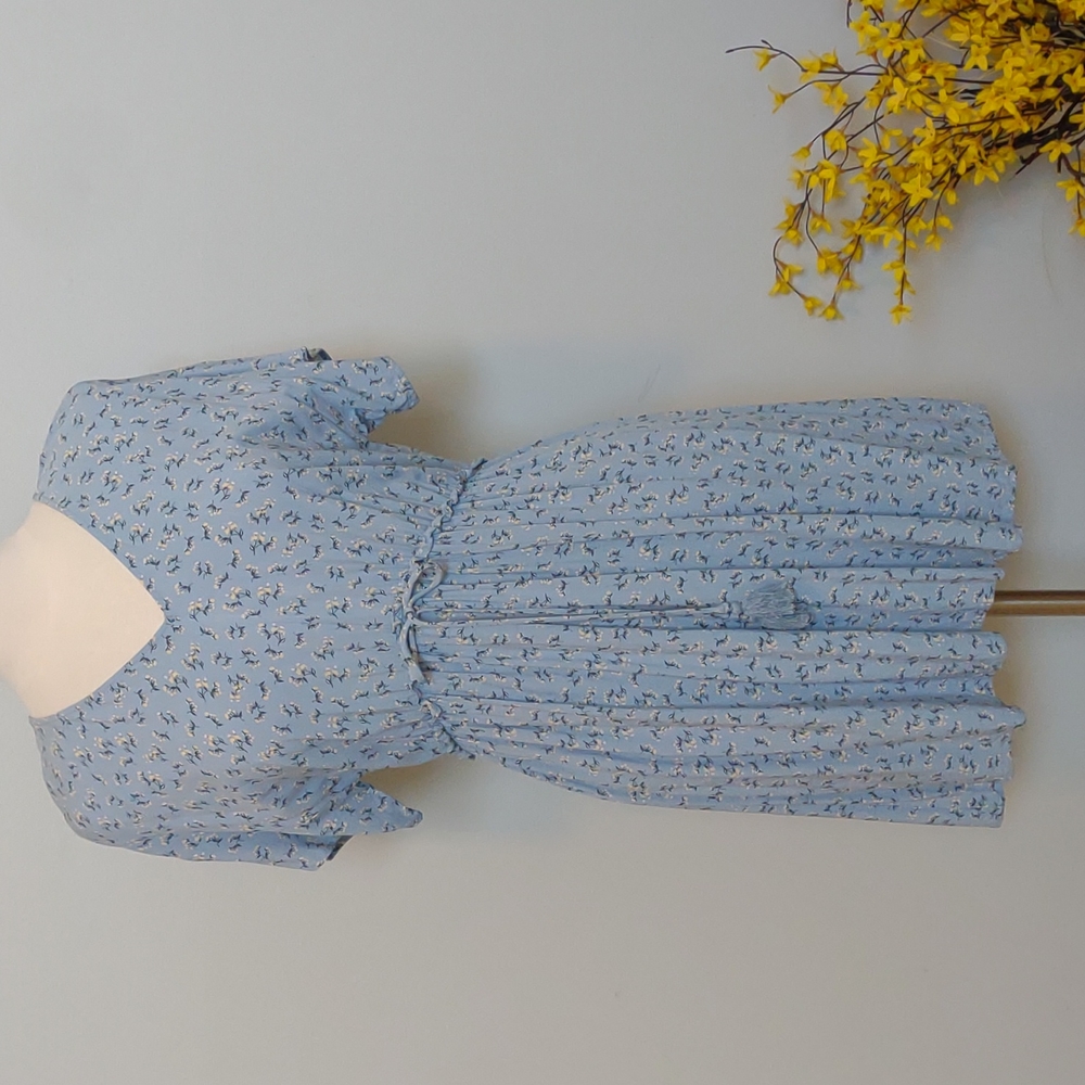 Mini Dress Bebop Blue Floral Large Juniors